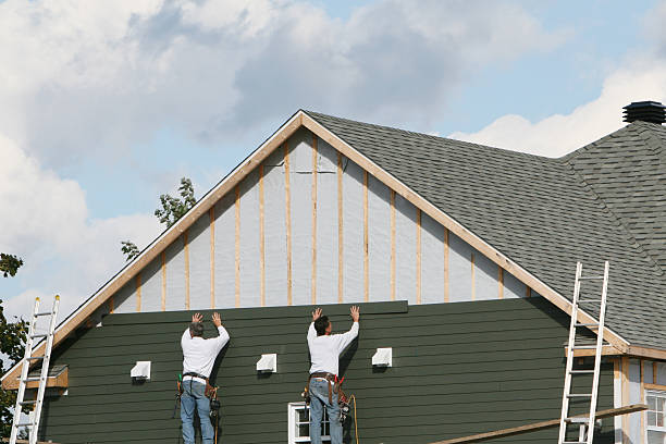 Professional Siding Replacement technician working in Bahama, NC